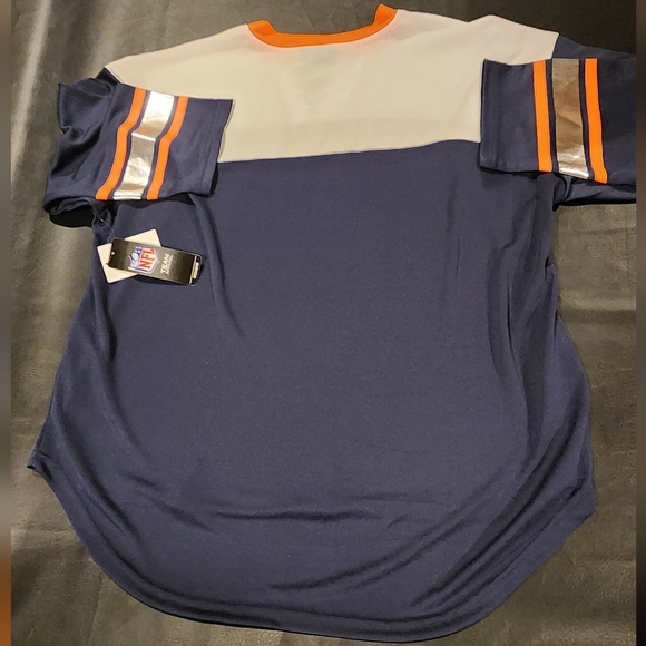 NFL Official Chicago Bears Double Team 3/4-Sleeve Lace-Up T-Shirt. Ladies XL - Picture 4 of 8